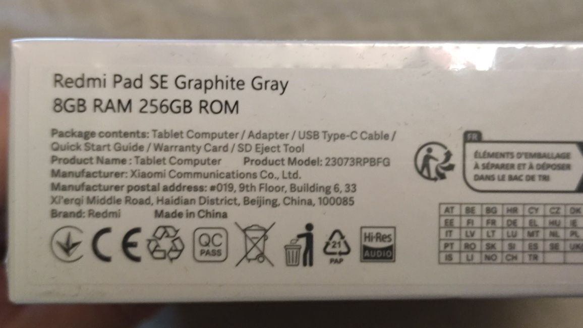 Планшет Xiaomi Redmi Pad SE 8/256 Graphite Gray, в Наличие!