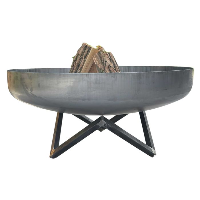 Duże palenisko ogrodowe stalowe Deep 100 cm głęboka misa 3 mm grill