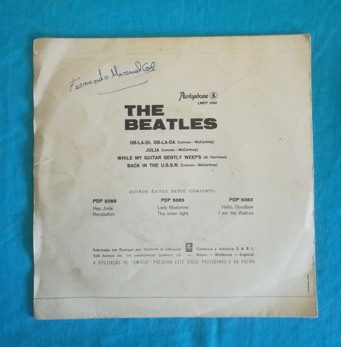 Disco vinyl single 45 rpm BEATLES