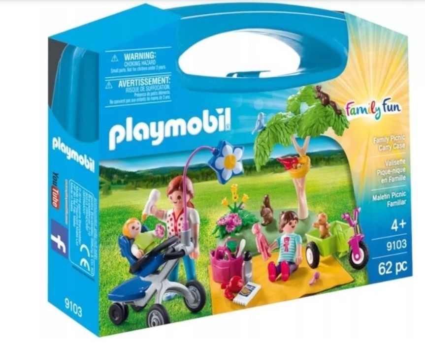 Playmobil rodzinny piknik w walizce 9103 + 6 innych figurek