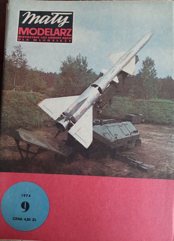 Mały Modelarz 9/1974 Rakieta przeciwlotnicza kolekcjonerski