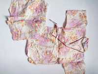 Piżama piżamka 2cz. z brokatem kwiatuszki 92 98