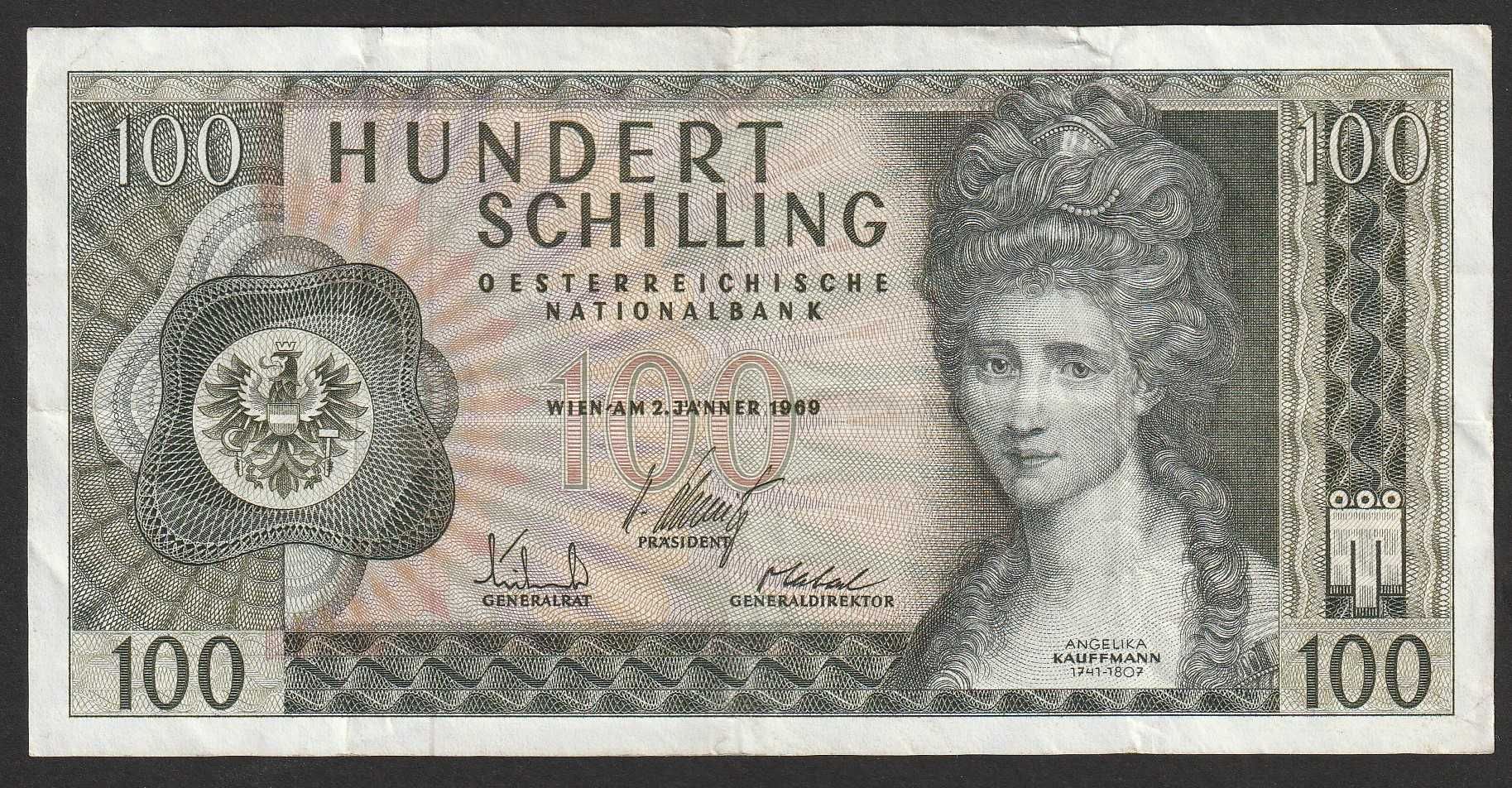 Austria 100 schilling 1969 - Kaufmann - N 236