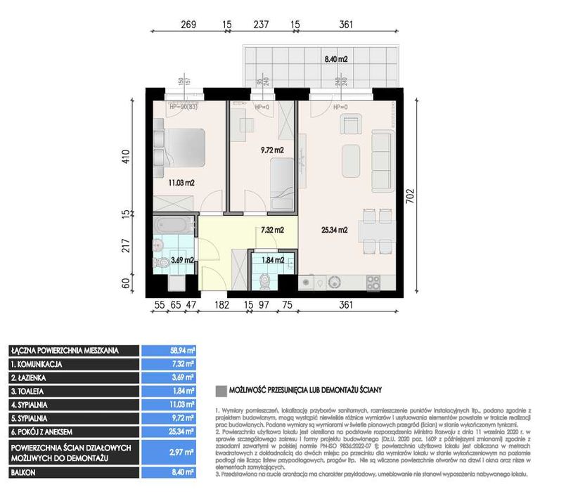 Ukończona Inwestycja Deweloperska SPALSKA 58 | 59,81m2 | Balkon 8,40m2
