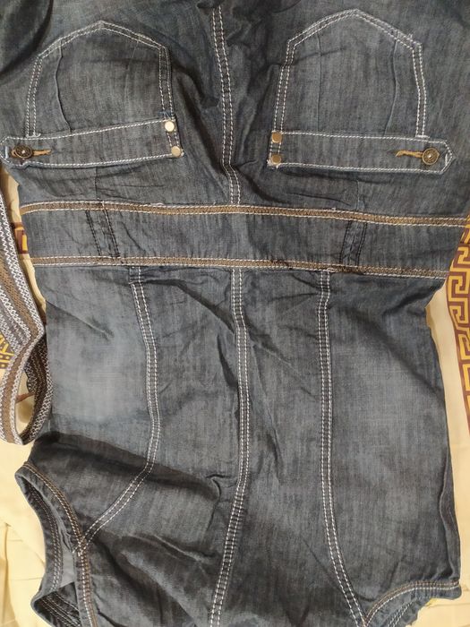 Женский джинсовый брючный комбинезон. Новый