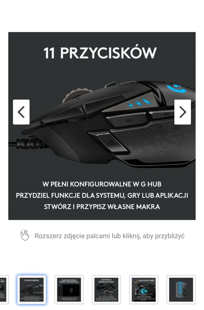 Mysz LOGITECH G502 Hero 25600dpi