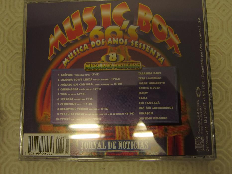 CD Music Box 60's 8 Música Afro Portuguesa - Jornal de Notícias