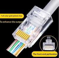 Сквозные коннекторы RJ45 CAT5 CAT5e CAT6 витая пара конектор