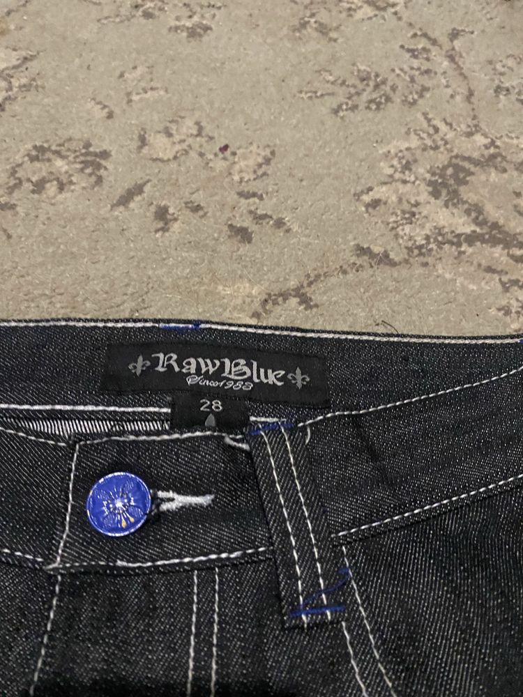 Raw blue x southpole широкие шорты