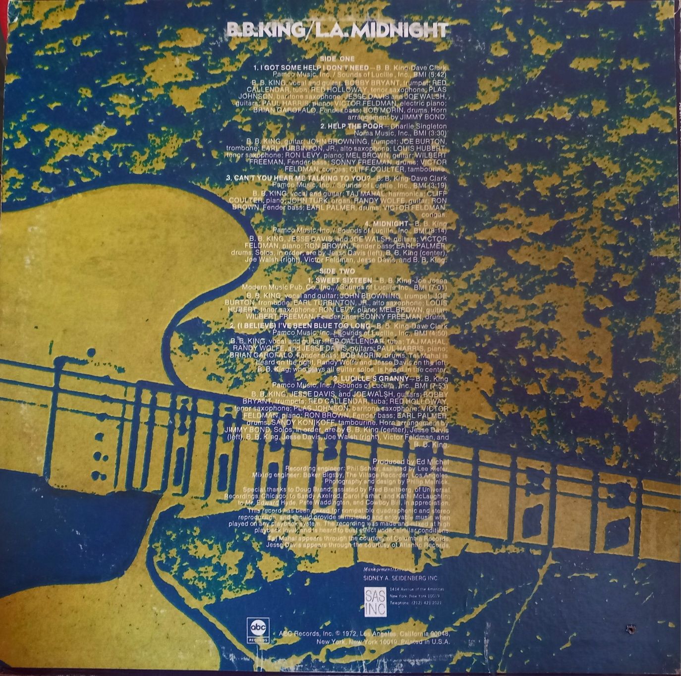 B.B.King /L.A.Midnight LP Winyl Album US 1972 EX