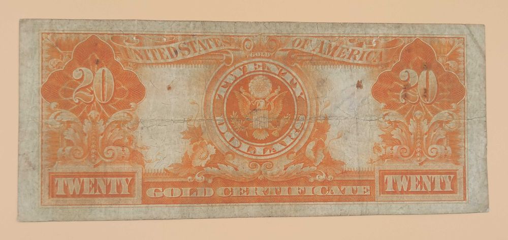 20 $ USA 1922r. Gold Certificate