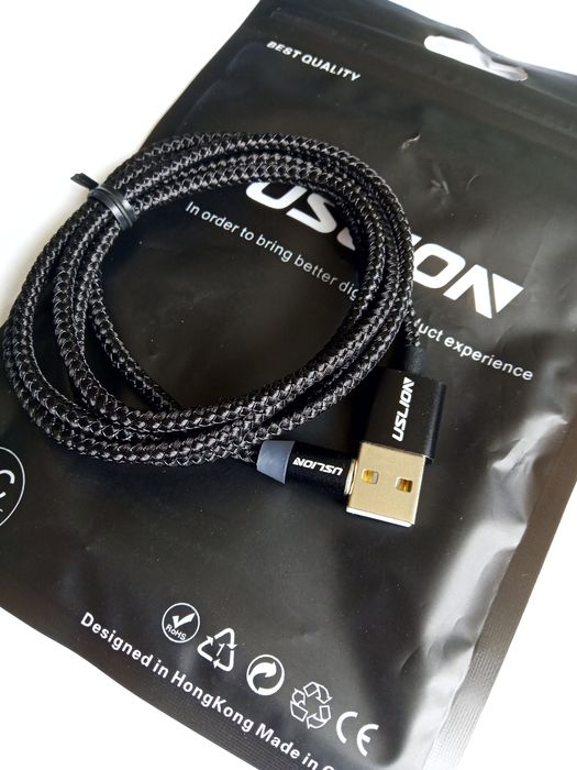 Магнитный мощный 3А USB кабель 1 метр microUSB Type-C Lightning