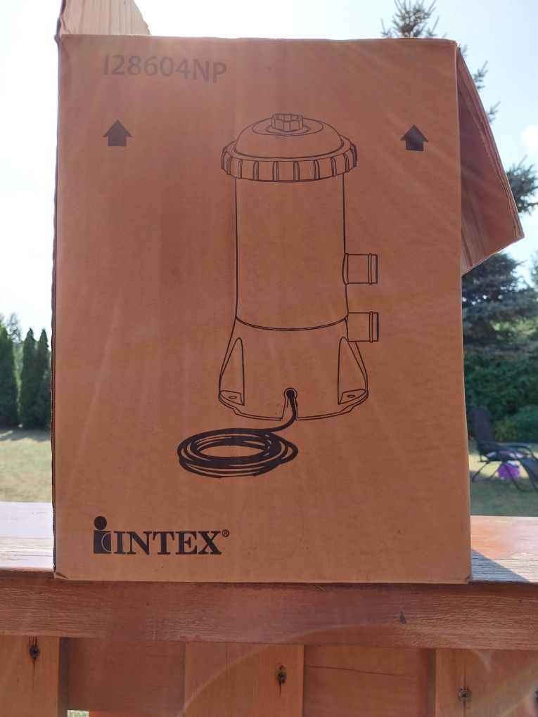 Basen stelażowy INTEX+Pompa basenowa Intex z akcesoriami 4x filtr