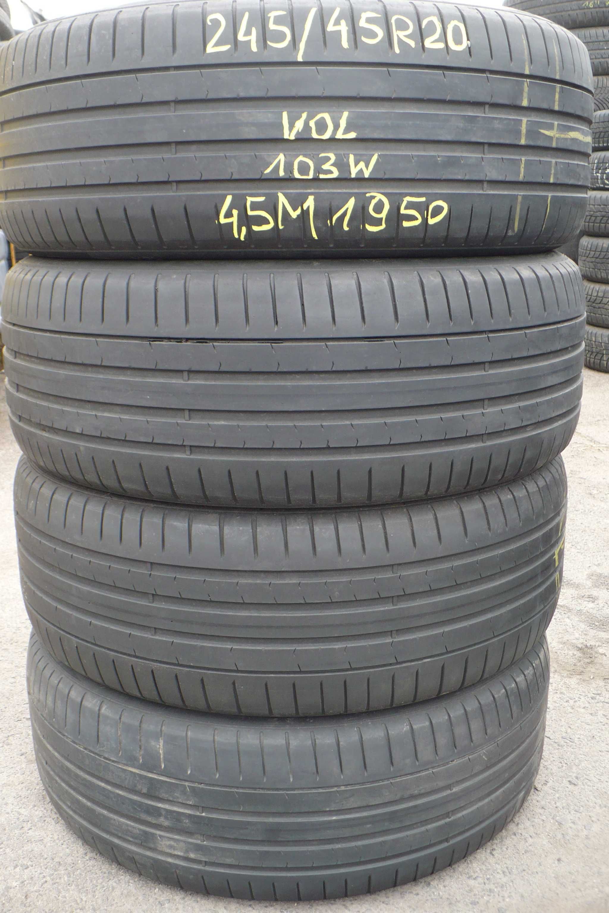 Opony Pirelli PZero 245/45R20 103W Lato 4,5mm 4szt 2019r.