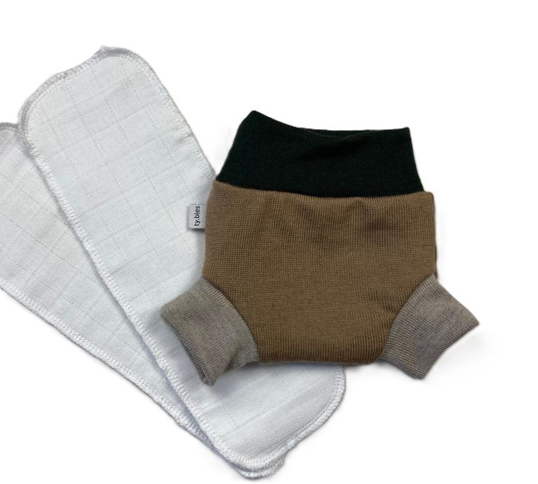 Gatki wool NB pieluszka wełna otulacz 50/56 100% merino gratis wkład