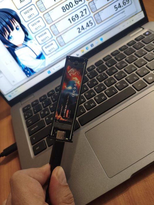 Портативний новий SSD M2 Nvme 256 Gb, карман М2, швидкісна флешка