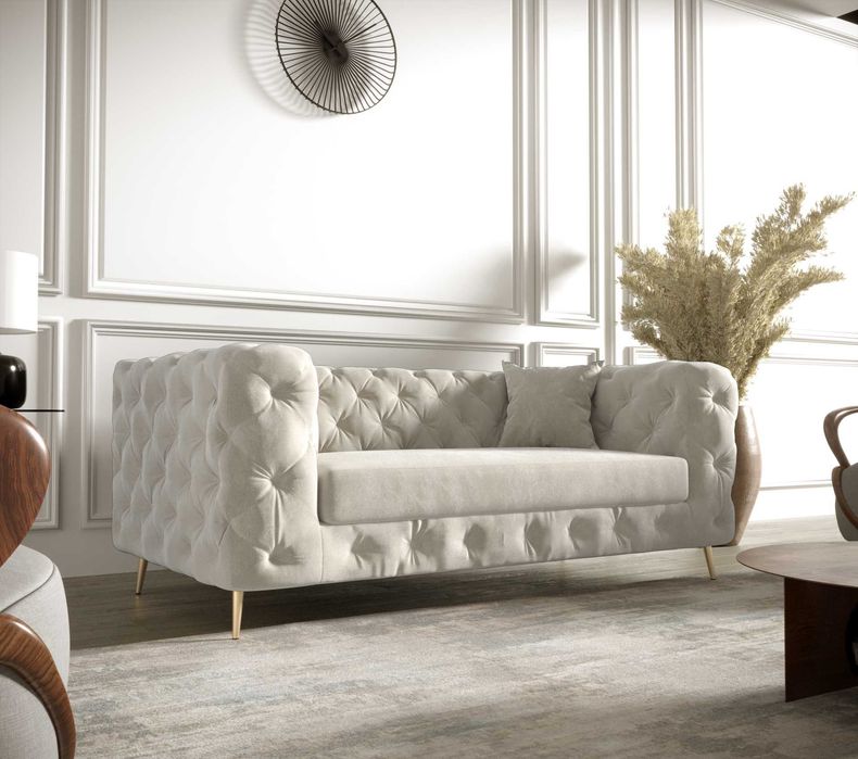 Sofa Chesterfield Pikowana Elegancka EN Meble