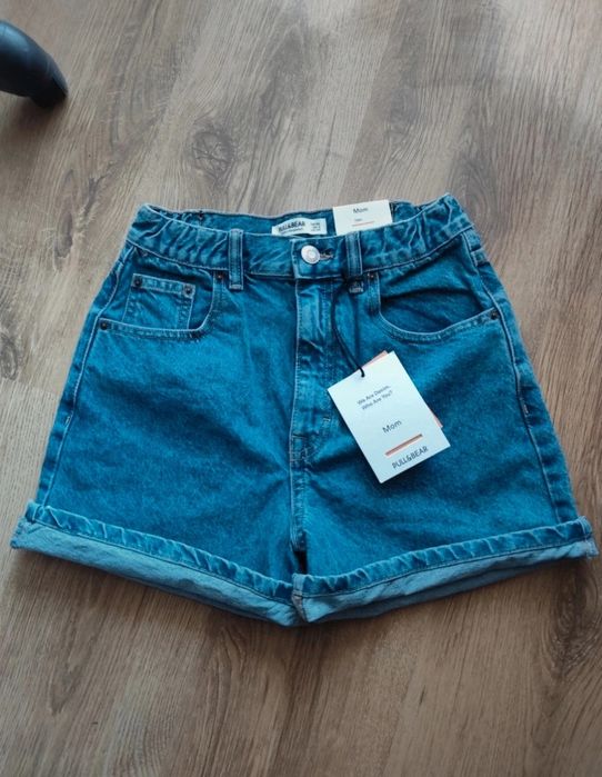Mom jeans spodenki jeansowe szorty denimowe denim jeans