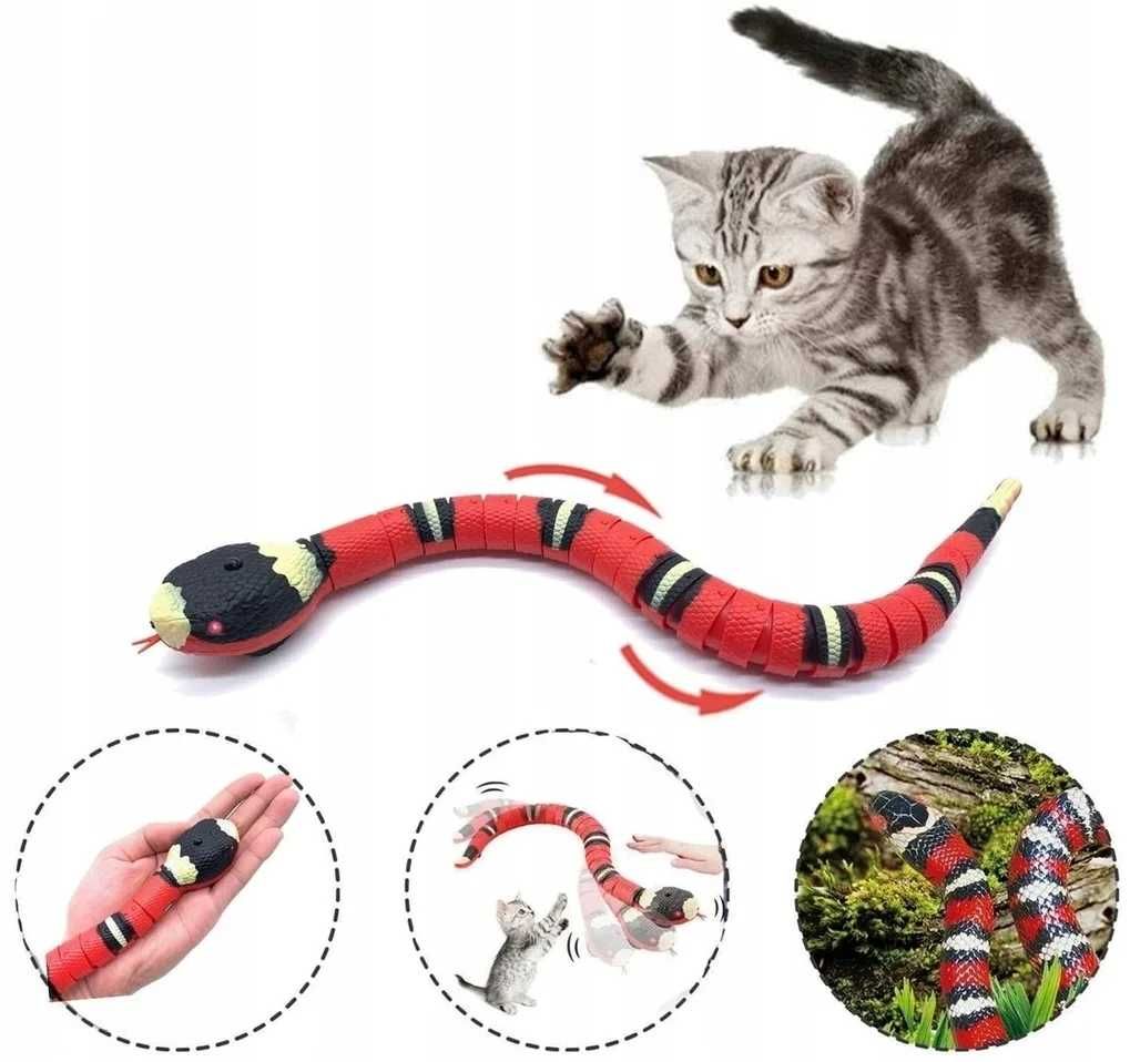 Zabawka dla kota psa ruchomy wąż usb