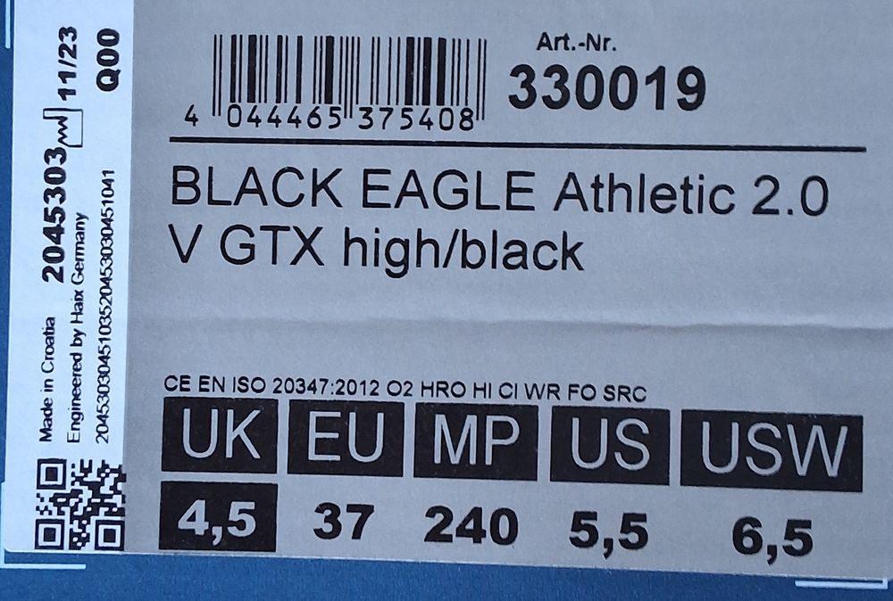 Botas táticas militares haix Black eagle athletic