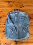 camisa de botão jeans