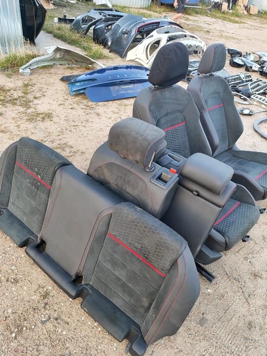 Fotele golf VII 7 GTI performance alkantara  półskóra ra