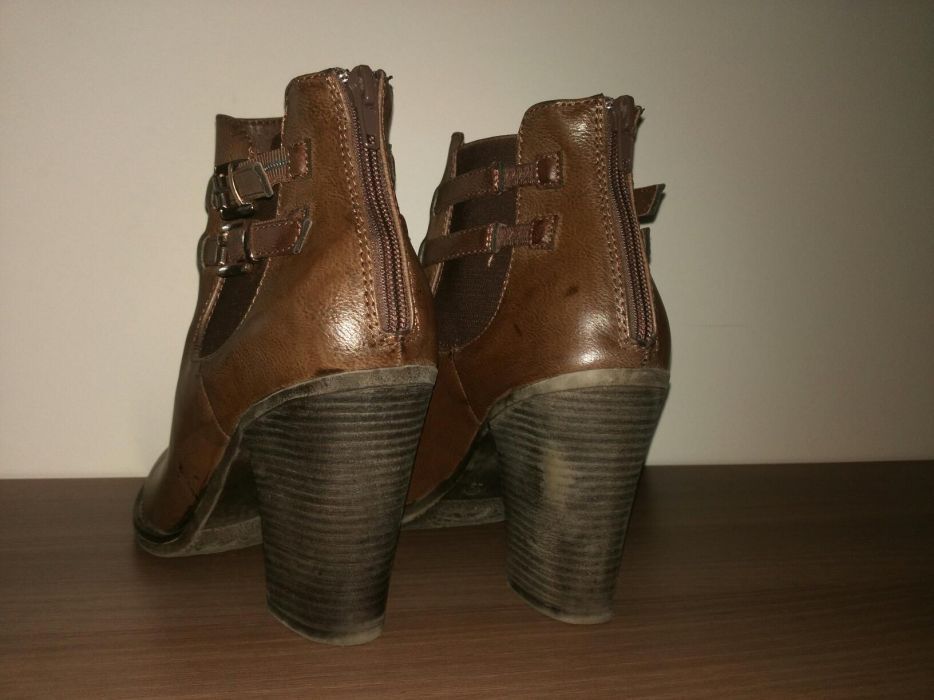 Graceland Deichmann Buty damskie Wiosenne Botki Brąz 39