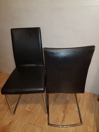 2 krzesła czarne kuchenne