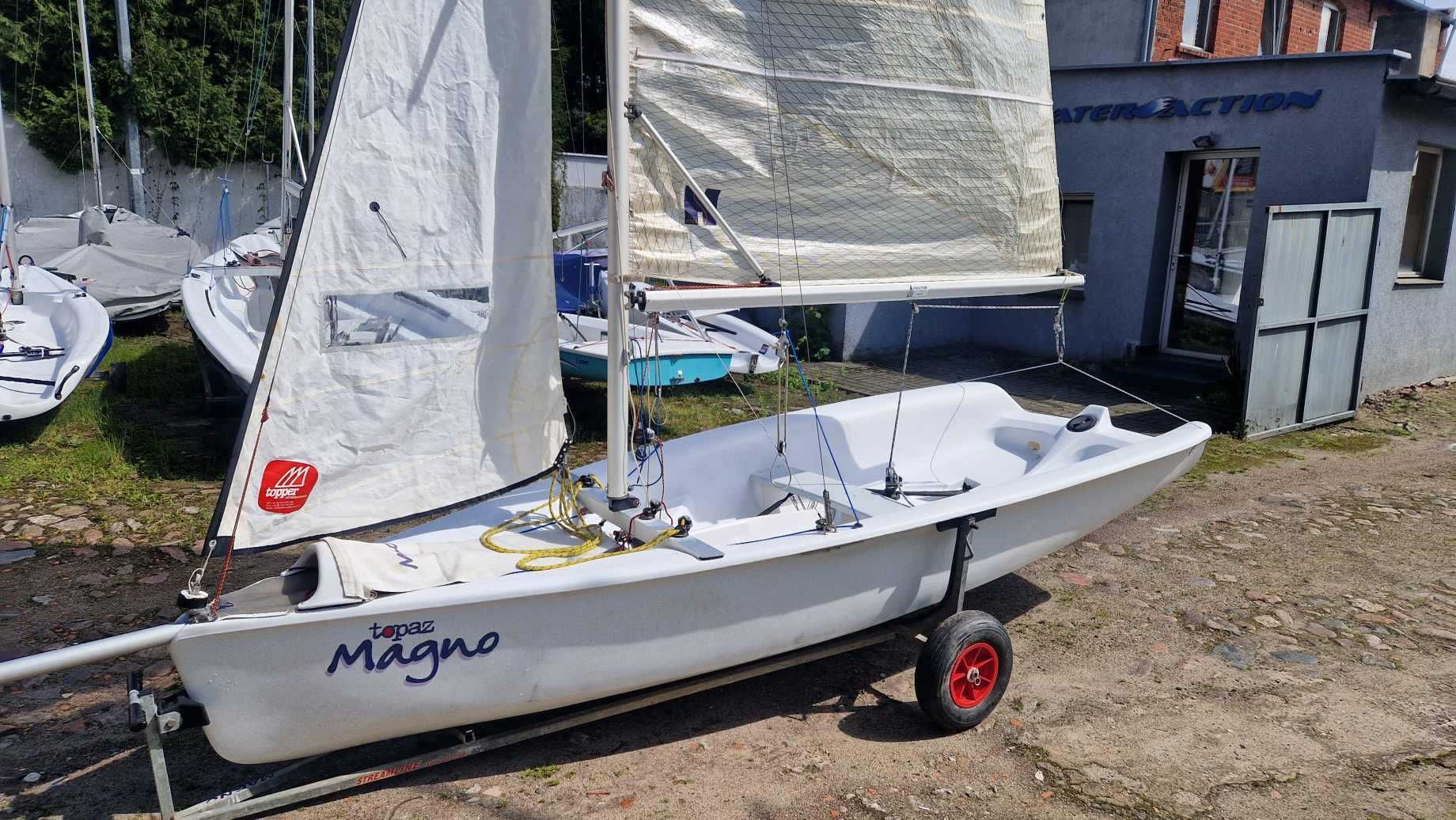 Łódź żaglowa żaglówka Topper Magno 3,94m + wózek slipowy