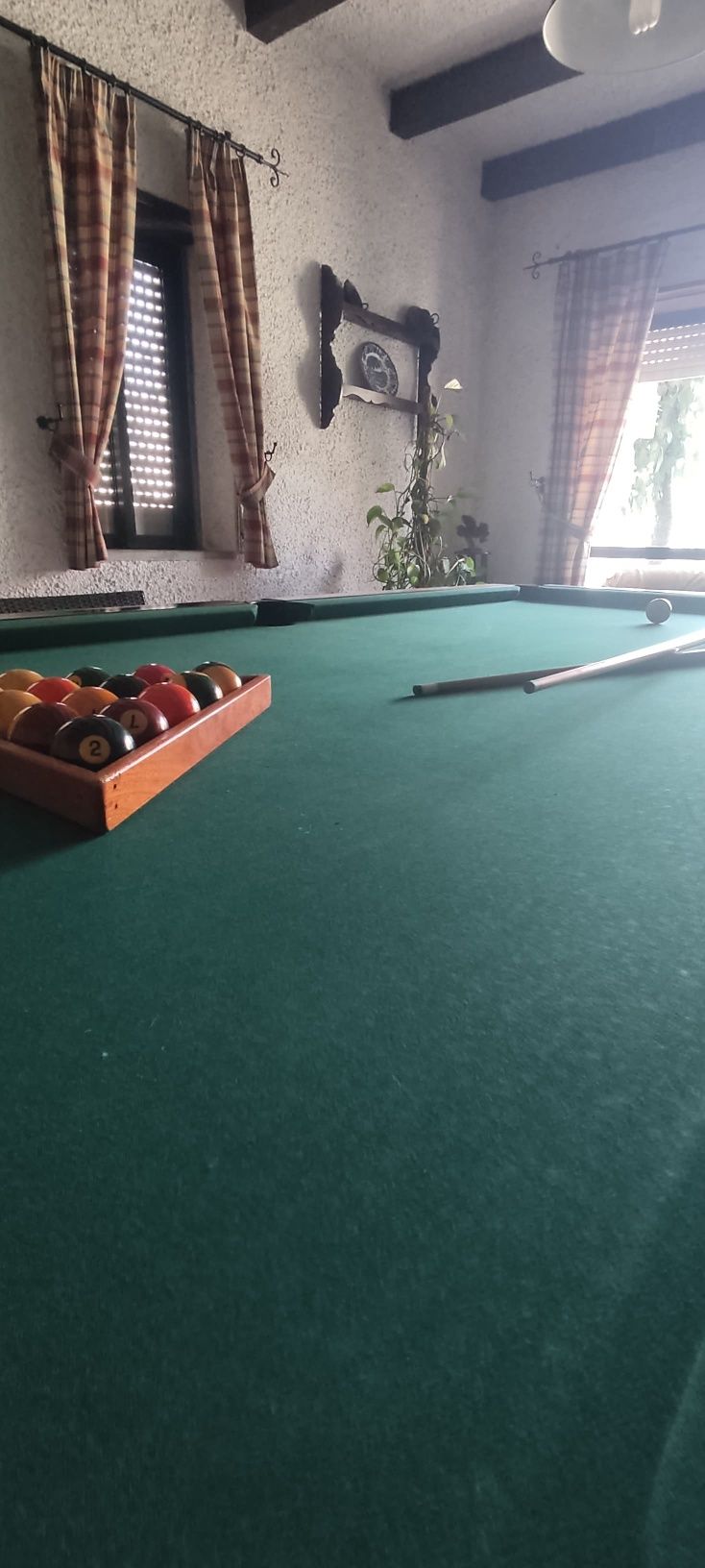Mesa Snooker de Madeira Mogno