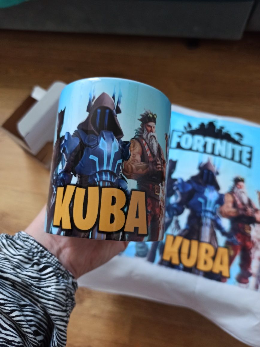 Fornite Kuba prezent poduszka i kubek nowy zestaw