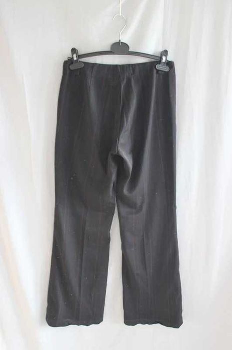 Czarne eleganckie spodnie w czerwone paski vintage retro