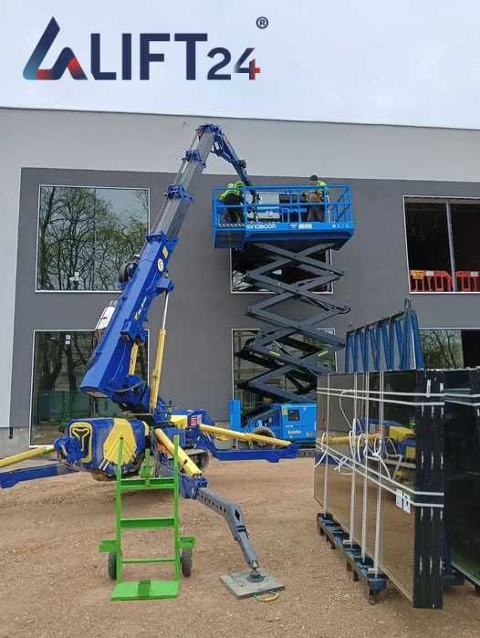 Mini żuraw dźwig pająk wynajem manipulator do szyb szkła okien LIFT2