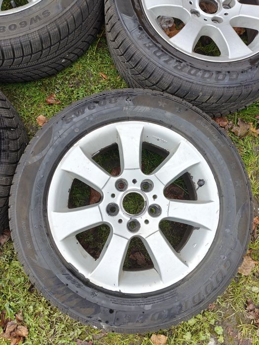 Felgi do BMW z prawie nowymi oponami zimowymi 225/55 r16 DOT24 e46 E90