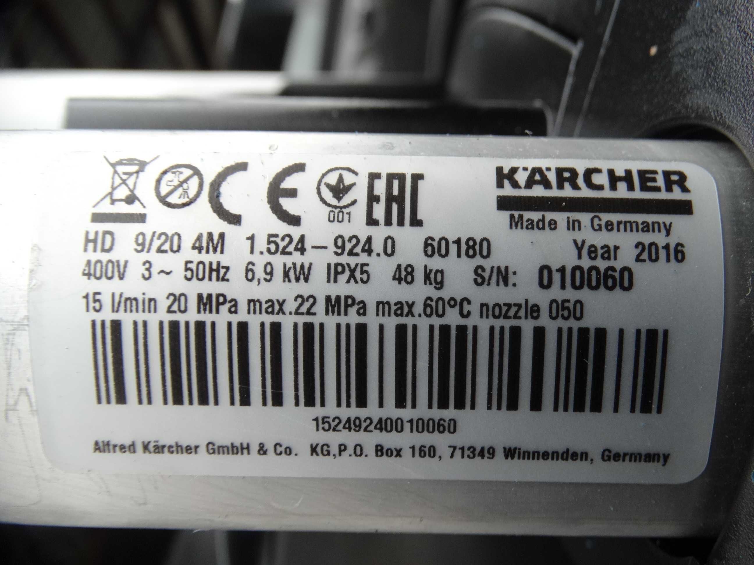 Myjka Ciśnieniowa Karcher HD 9/20 4 M * 6,9 kW * 200 bar