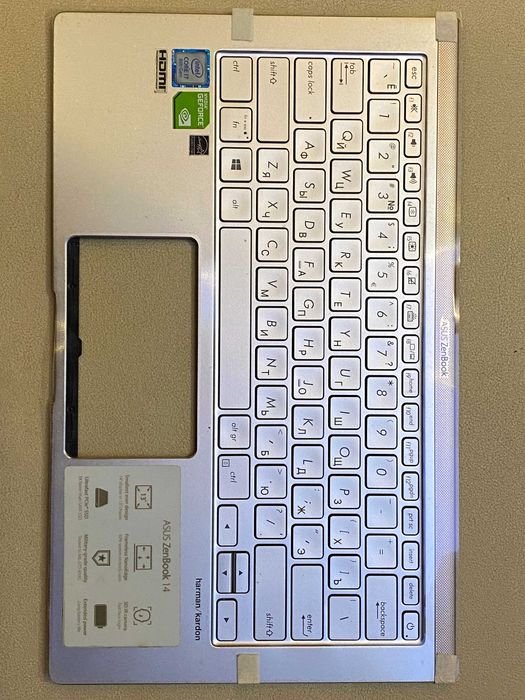 Оригинальная клавиатура (Topcase) для ноутбука Asus ZenBook 14 UX433