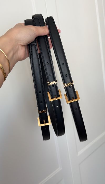 Pasek ysl 2 cm skora naturalna