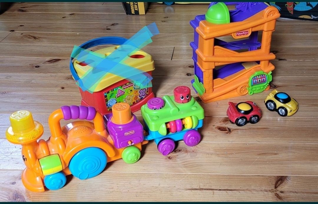 Fisher Price zestaw zabawek parking pociąg