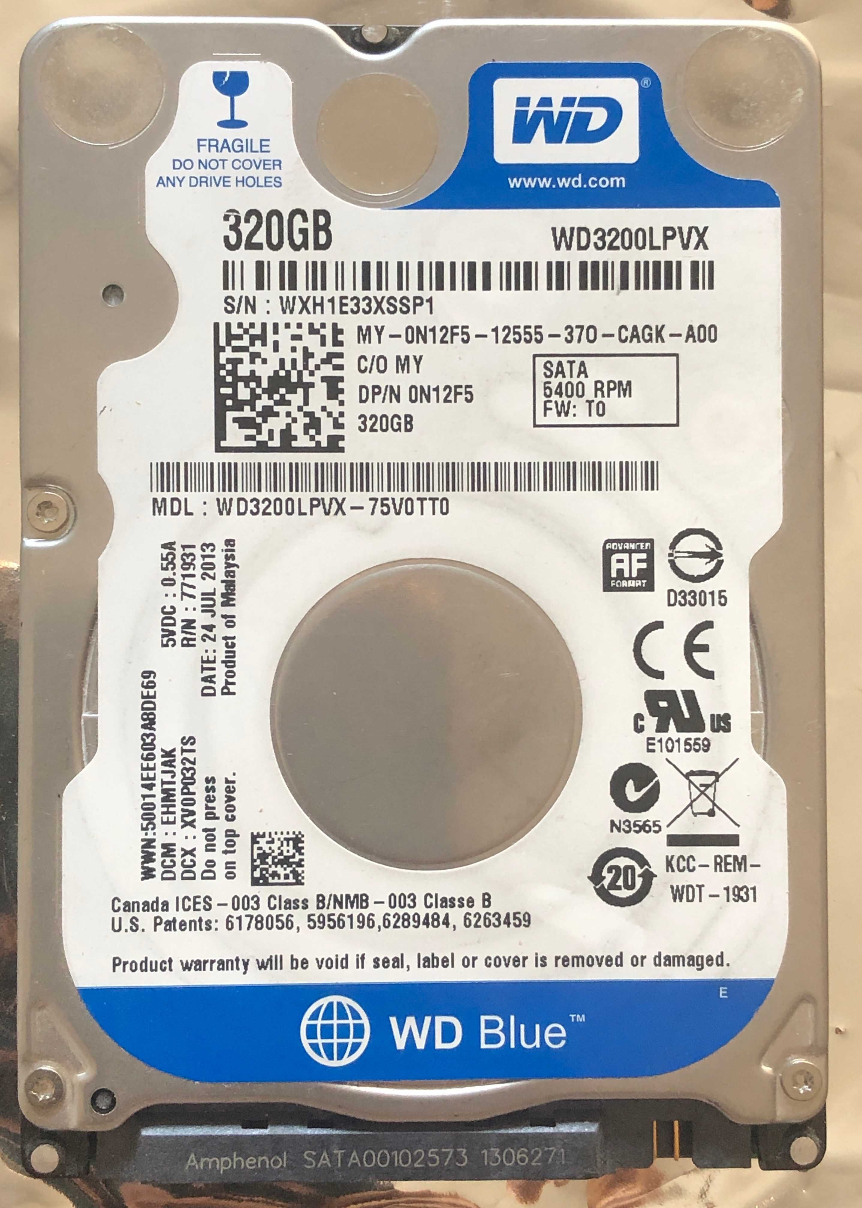 Disco rígido portátil WD - 320 GB - 2,5 "