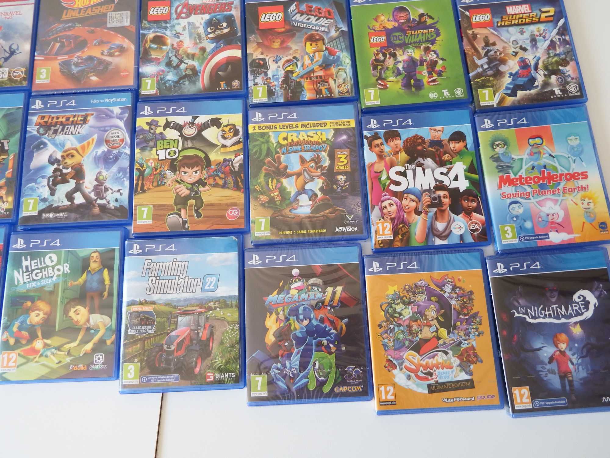 GRY DLA DZIECI PS4 PS5 LEGO Crash Kangurek Kao FARMA Simsy Asterix