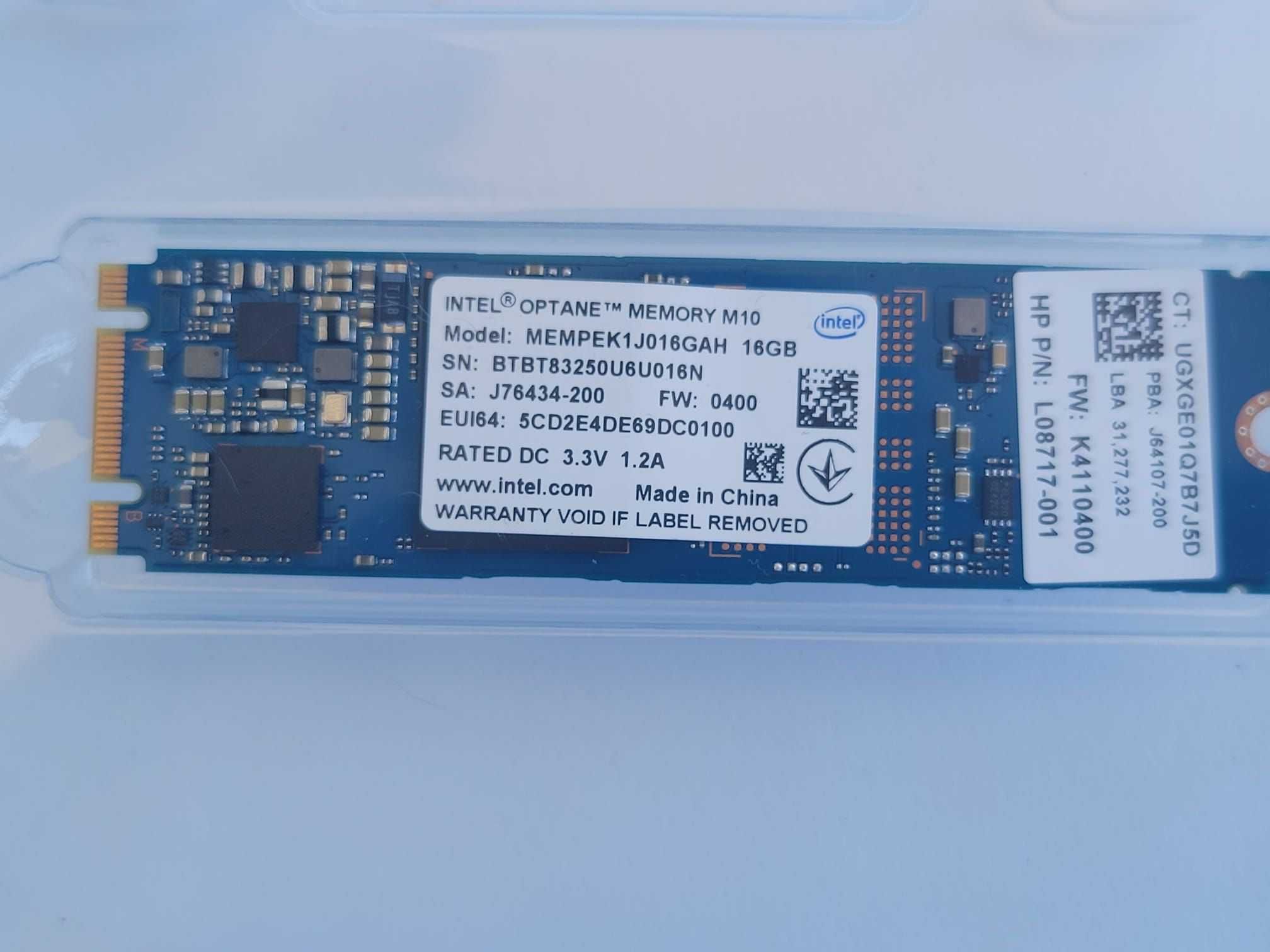 Memória SSD - Intel Optane M10 16GB