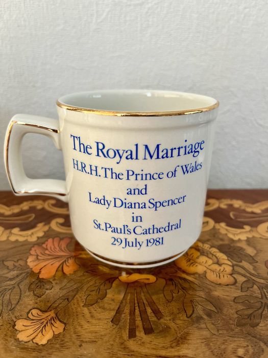 **Ślub Księżna Diana Książe Karol Kolekcjonerski Kubek Pamiątka Anglia