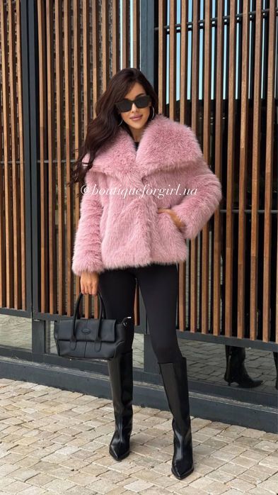 Шубка Стильна коротка шуба з мʼяким ворсом, 4 кольори