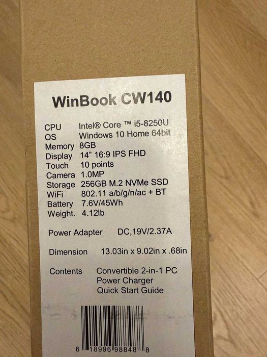 WINBook CW140 – dotykowy laptop 2-w-1