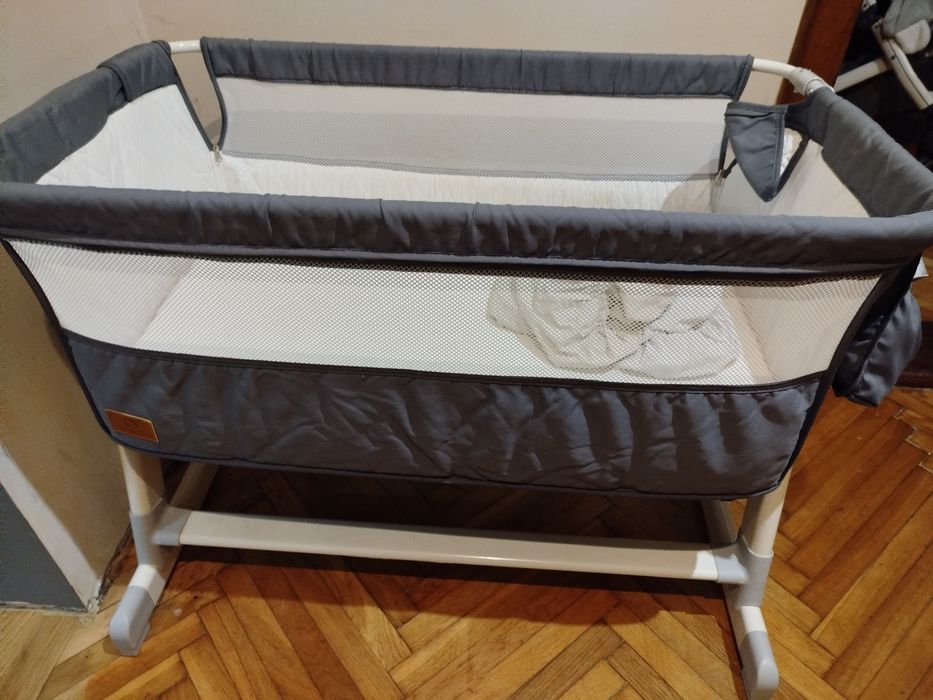 Łóżeczko dostawka Lionelo Theo+ 2 prześcieradła+ materac