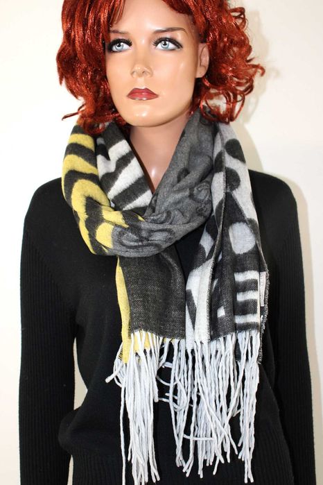 sw6 STRANDFEIN markowy ciepły puszysty szalik szal 45x184