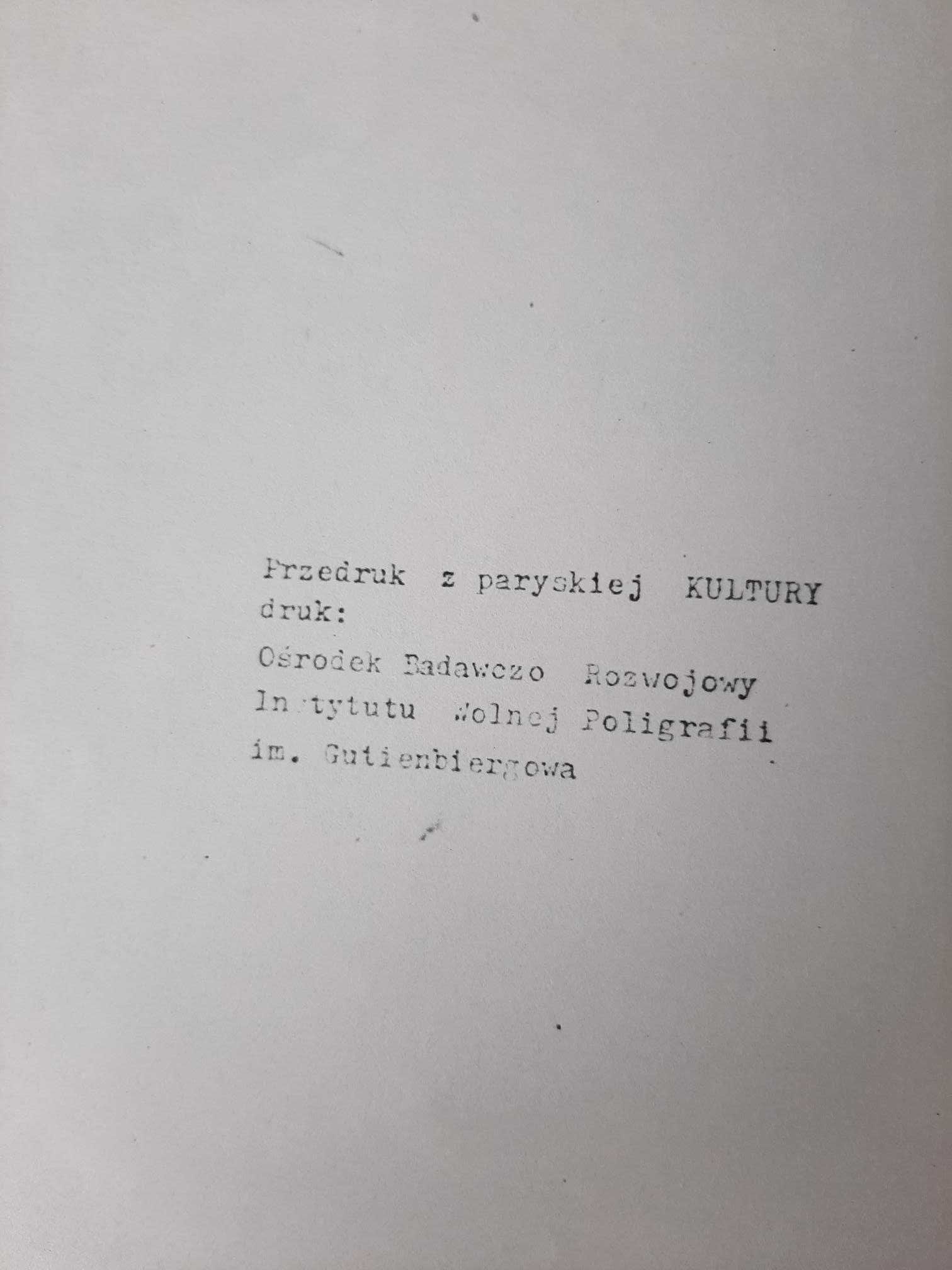 Caryca i zwierciadło, Janusz Szpotański,  przedruk z paryskiej Kultury