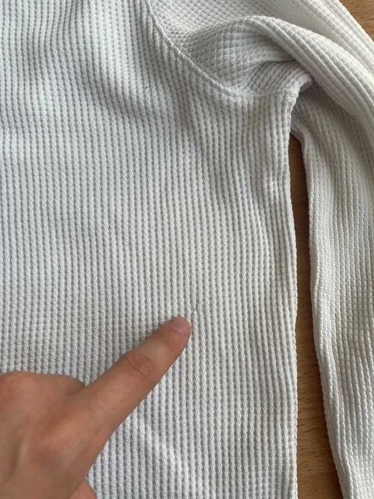 Polo Ralph Lauren – Waffle Knit Hoodie – Biała Bluza z Kapturem