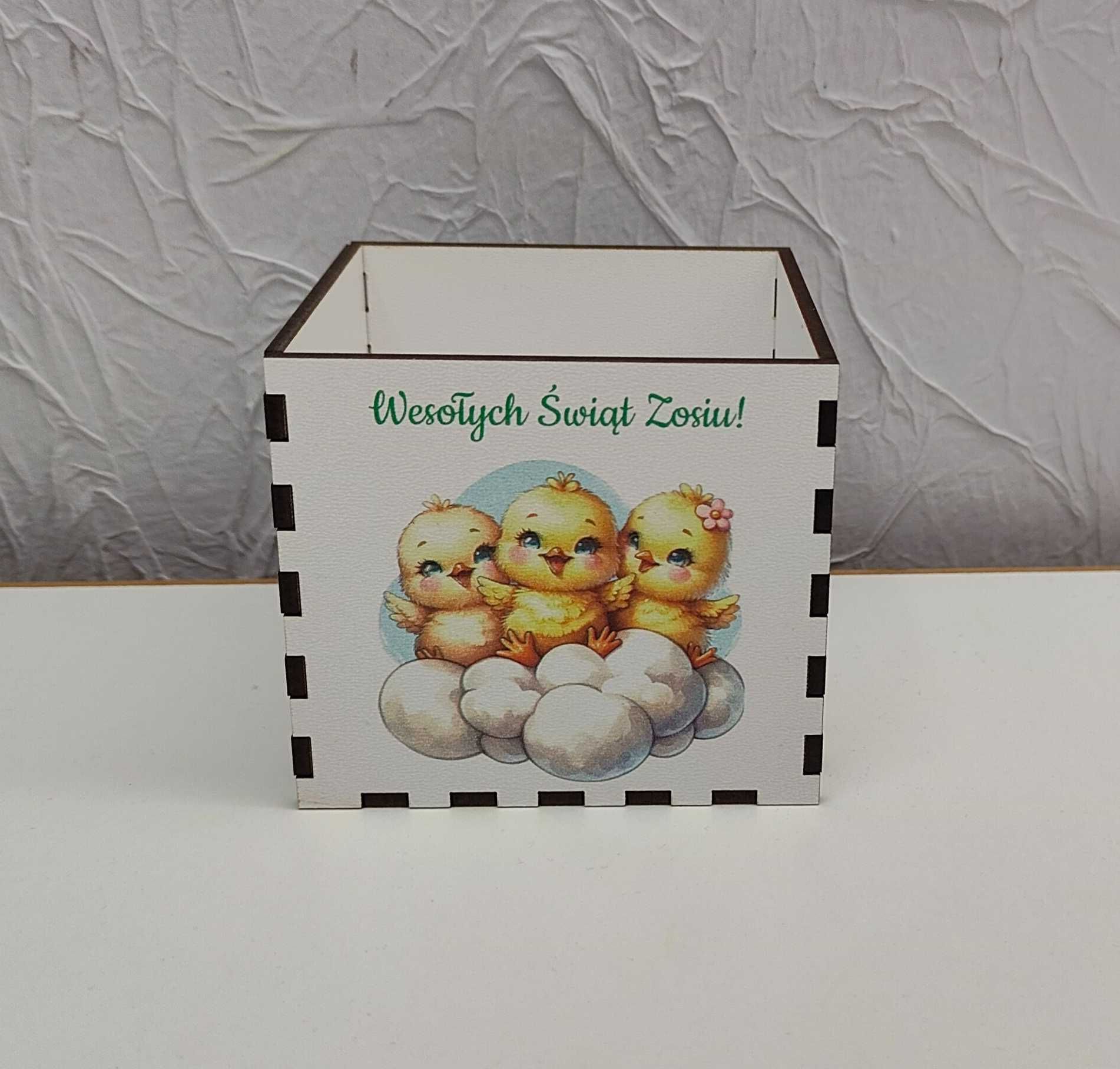 Organizer box pudełko na słodycze kredki przybornik Wielkanoc 12 wz