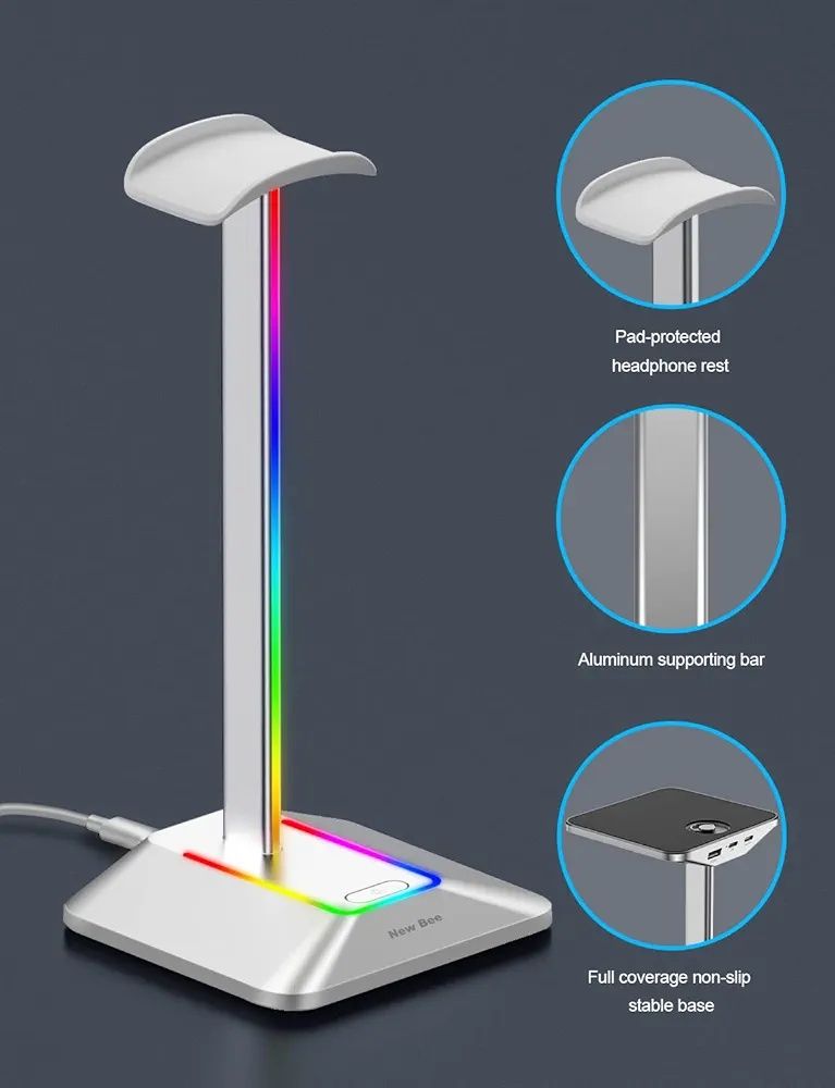 Statyw na słuchawki gamingowe rgb new bee z8